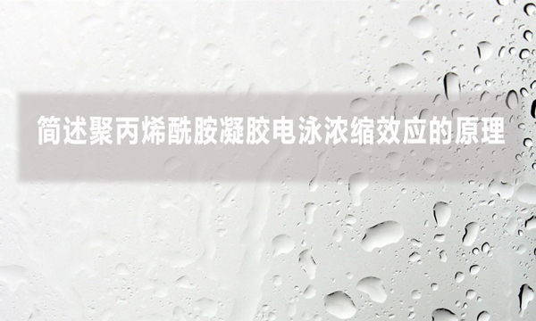 簡(jiǎn)述聚丙烯酰胺凝膠電泳濃縮效應(yīng)的原理