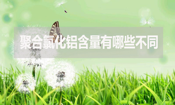 聚合氯化鋁含量有哪些不同？